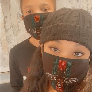 Beautiful Rhinestone Face Mask with Filter